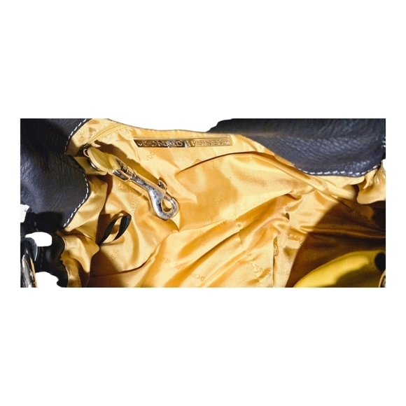 Donald J Pliner Black Leather Shoulder Bag Size Small - Picture 8 of 16